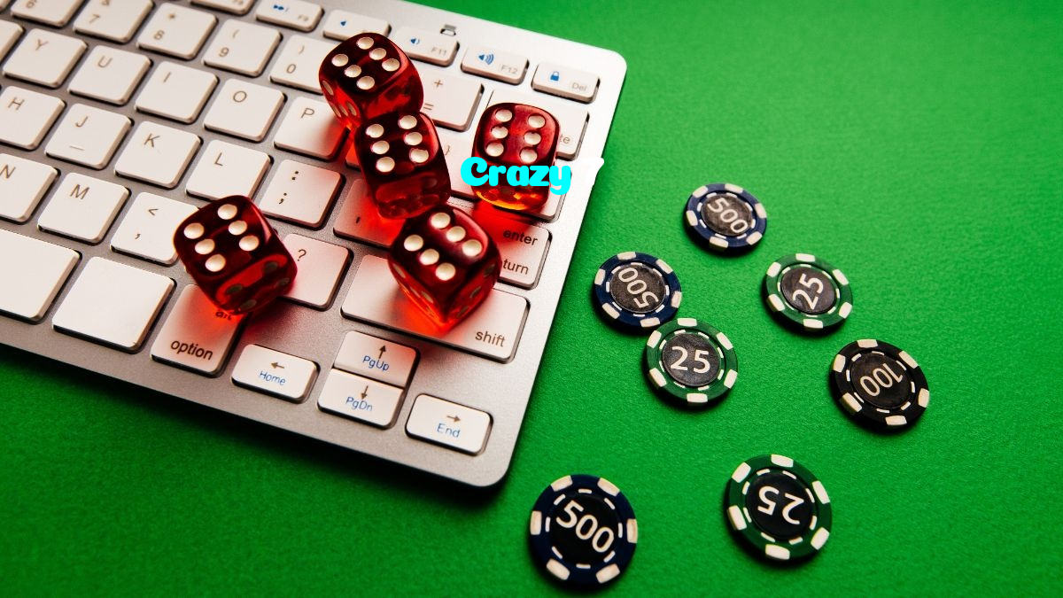 Crazy 7 casino presented on mobile device in Pakistan with slots and live games